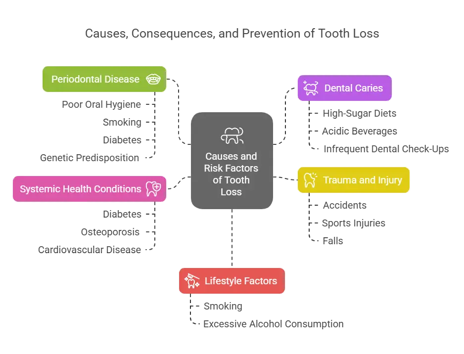 Causes and Risk Factors of Tooth Loss in Adults - visual selection