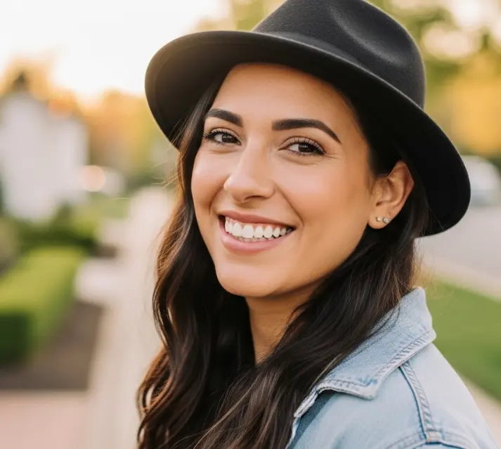 A person showing off their perfect smile after a smile makeover from a cosmetic dentistry NJ expert