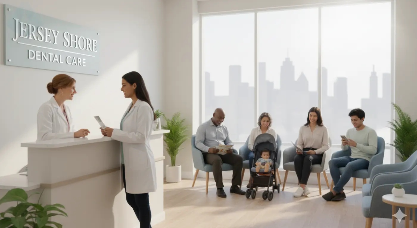 Patients consulting with a dentist in NJ for full mouth reconstruction options