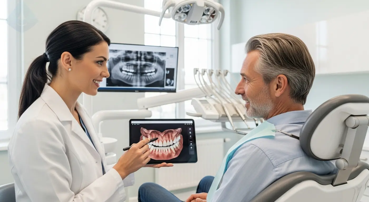 Dentist and patient reviewing a tailored dental treatment plan in New Jersey